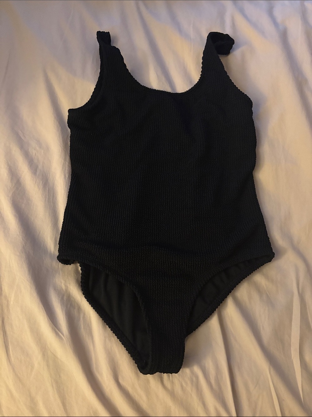Limeapple Black Textured Kids One-Piece Swimsuit